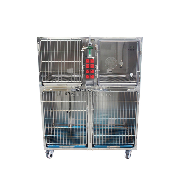 Cage modulaire d'oxygène en acier inoxydable (avec sockets de puissance)