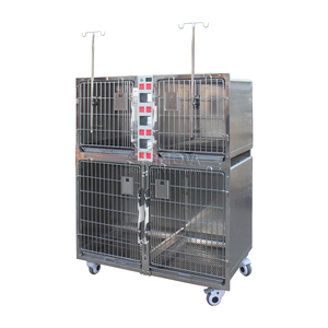 Cage de chiens modulaires en acier inoxydable (avec sockets de puissance)