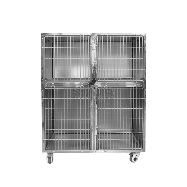 Cage de chiens de style sec en acier inoxydable modulaire