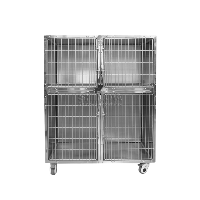Cage de chiens de style sec en acier inoxydable modulaire