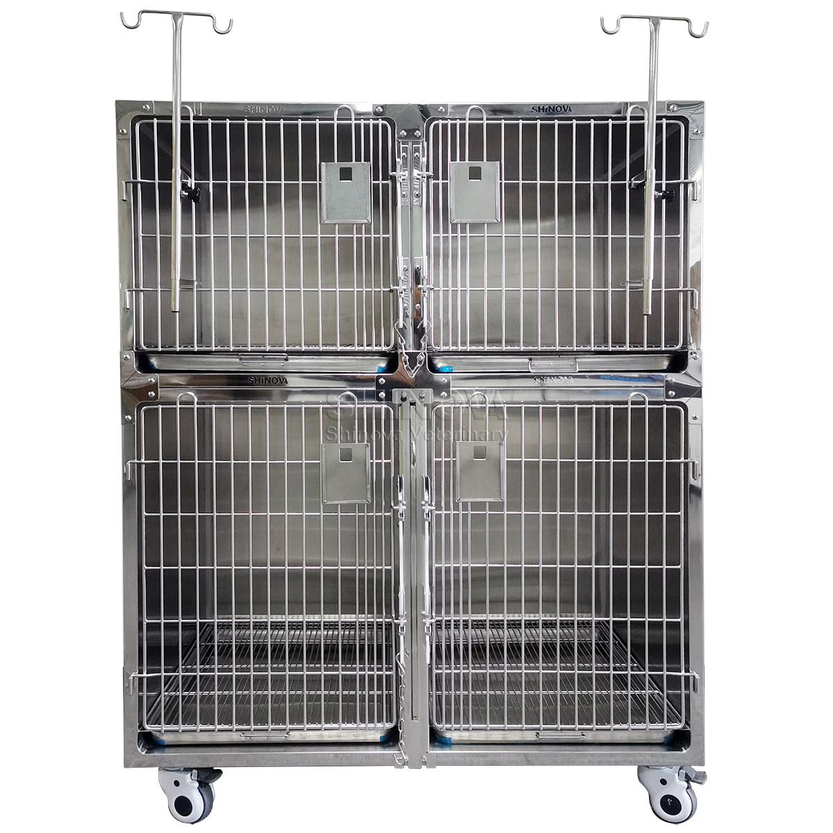 Cage de chiens modulaires en acier inoxydable