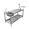 Table de dissection d'animaux en acier inoxydable