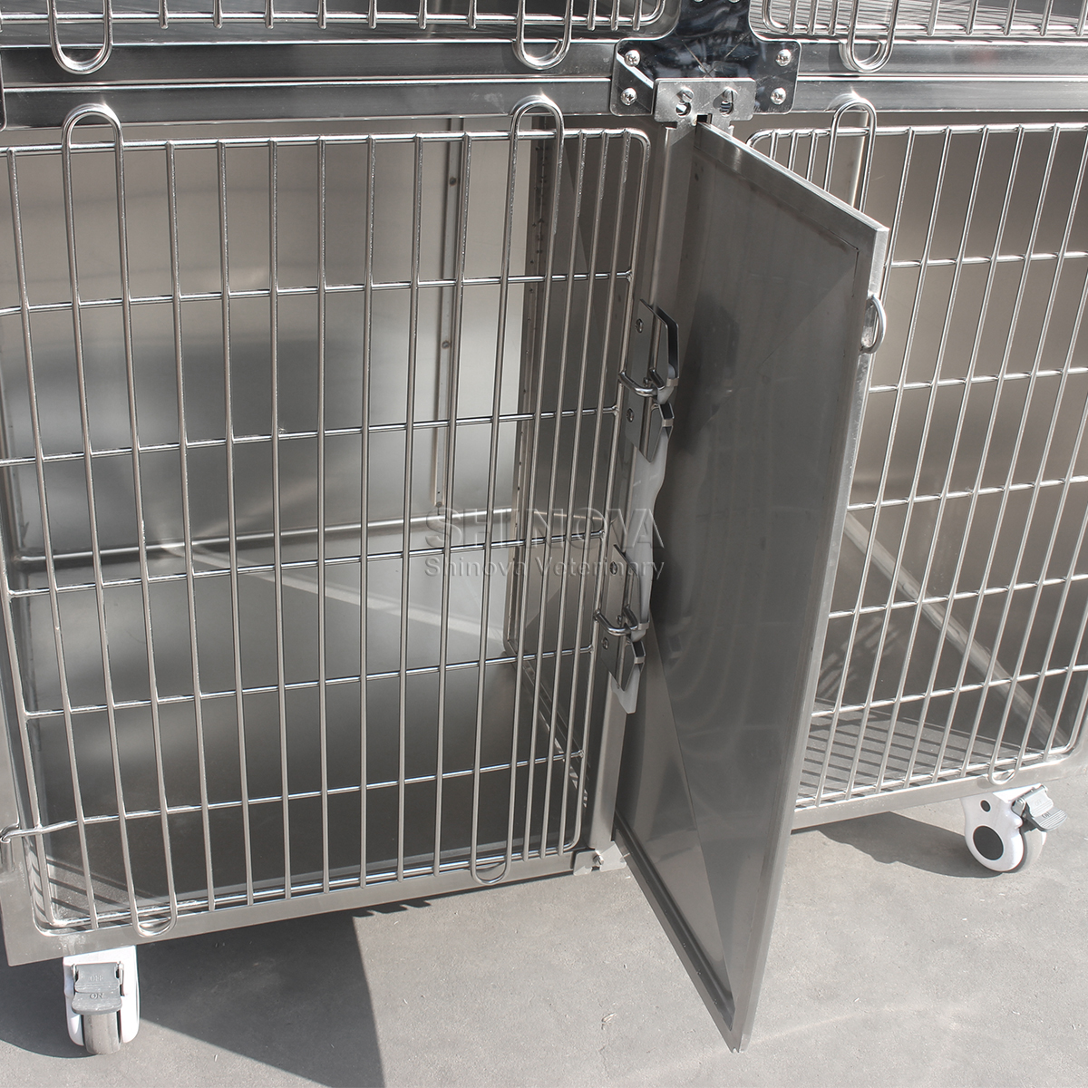 Cage modulaire pour chien de style sec en acier inoxydable 