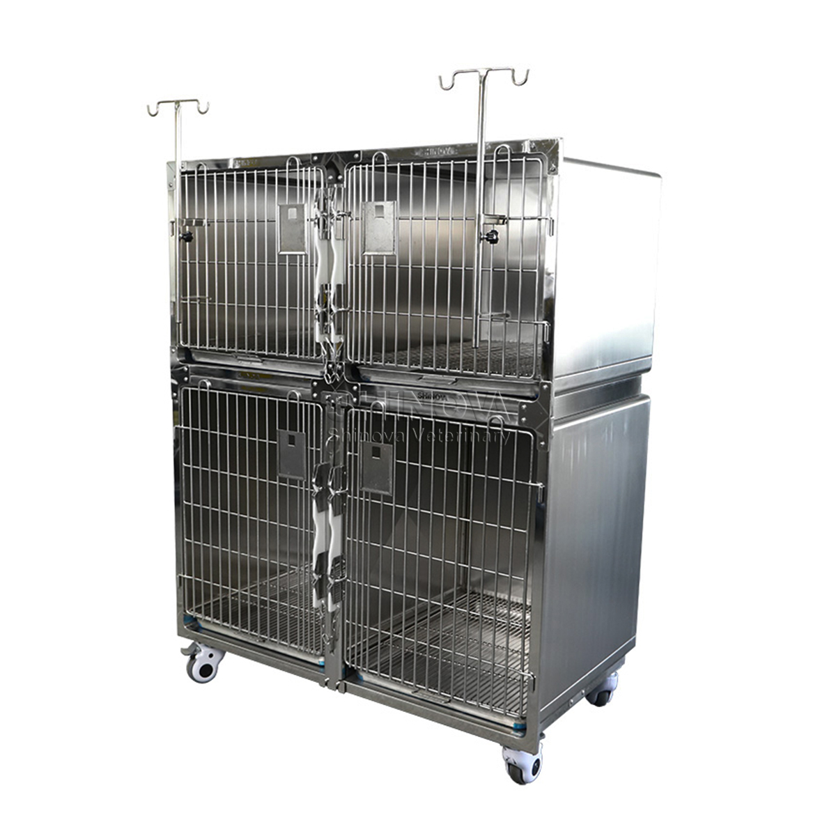 Cage de chiens modulaires en acier inoxydable