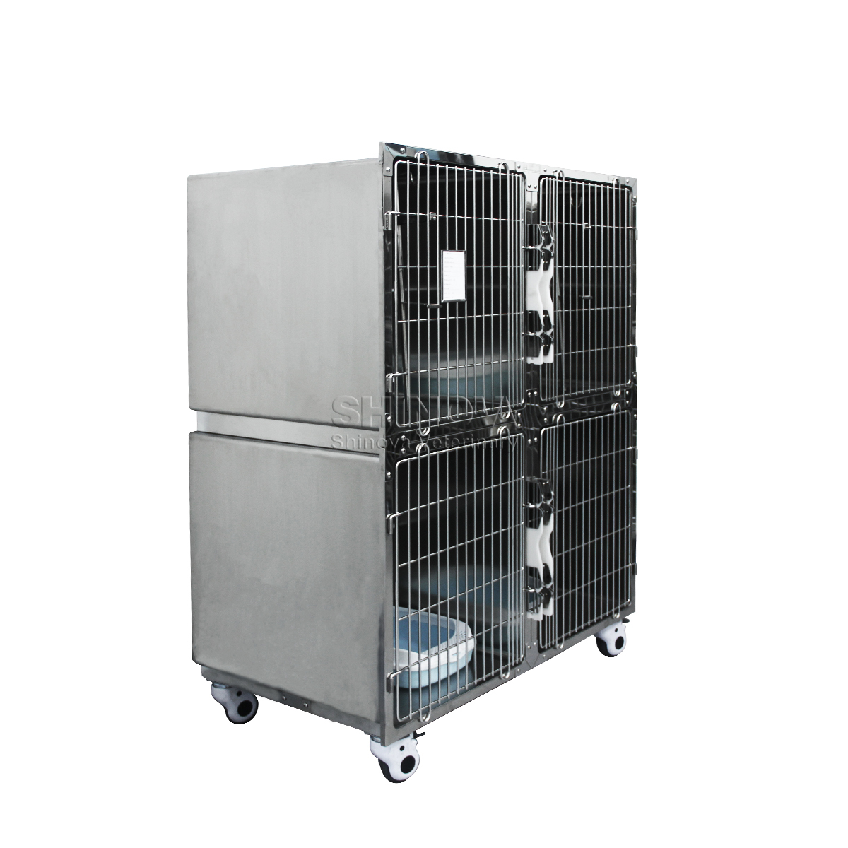 Cage de chat en acier inoxydable modulaire