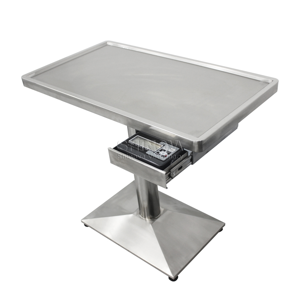 Table de pesée et de traitement de colonne
