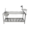Table de dissection d'animaux en acier inoxydable