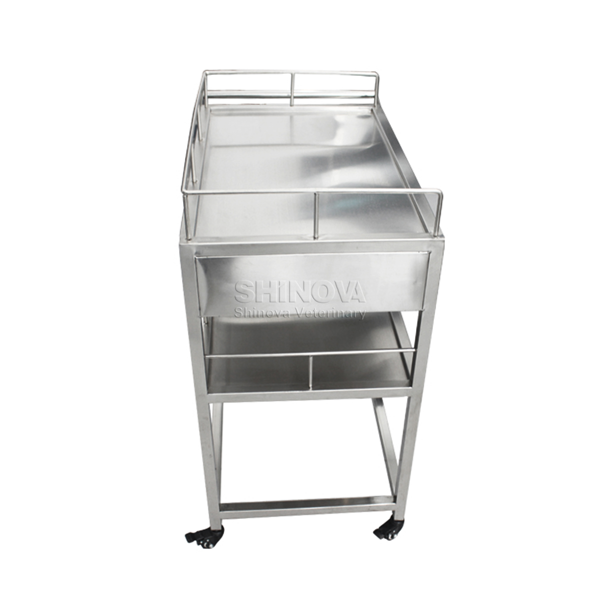 Chariot médical en acier inoxydable avec tiroirs