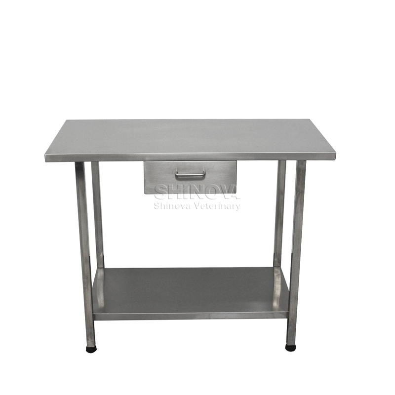 Table de traitement en acier inoxydable avec tiroir