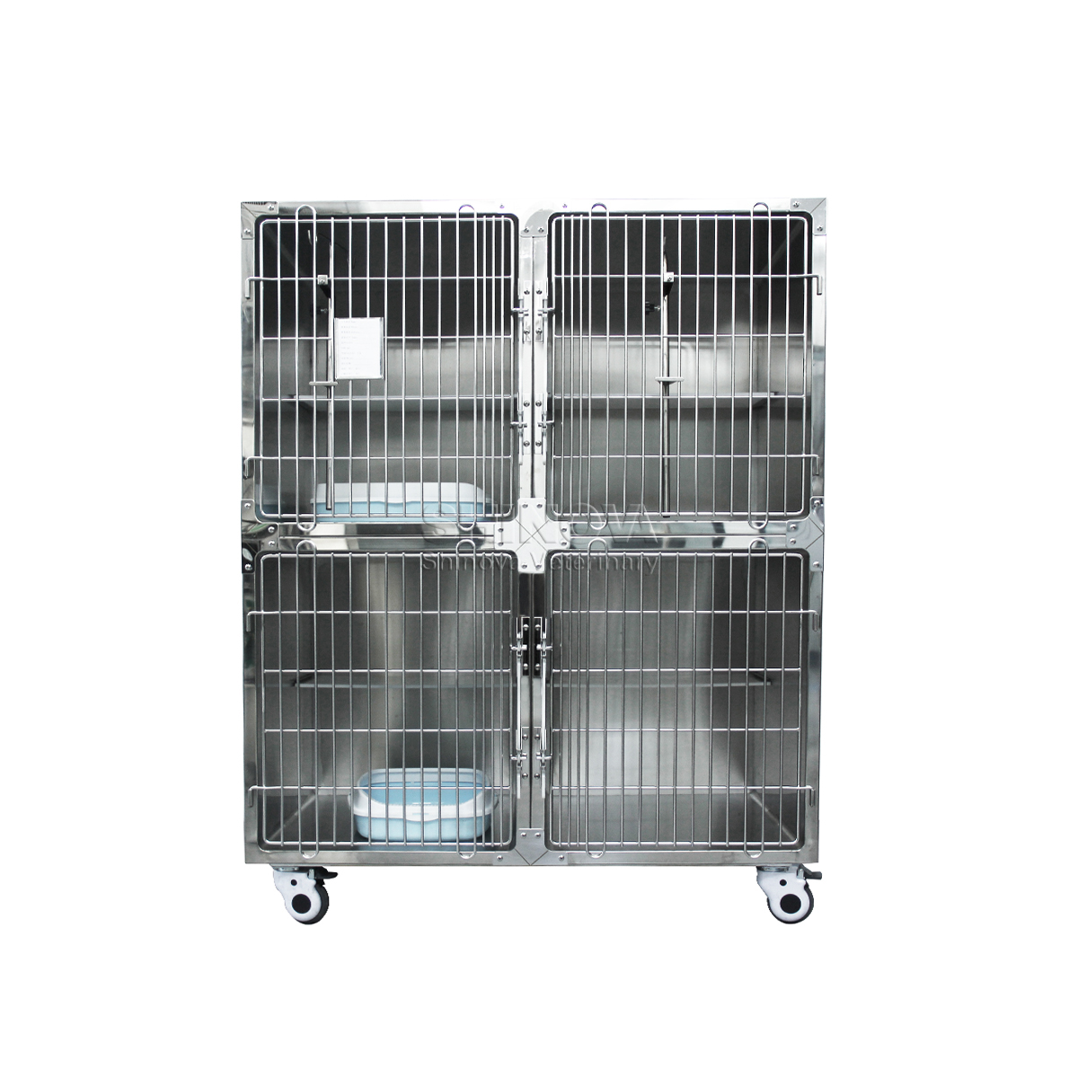 Cage de chat en acier inoxydable modulaire