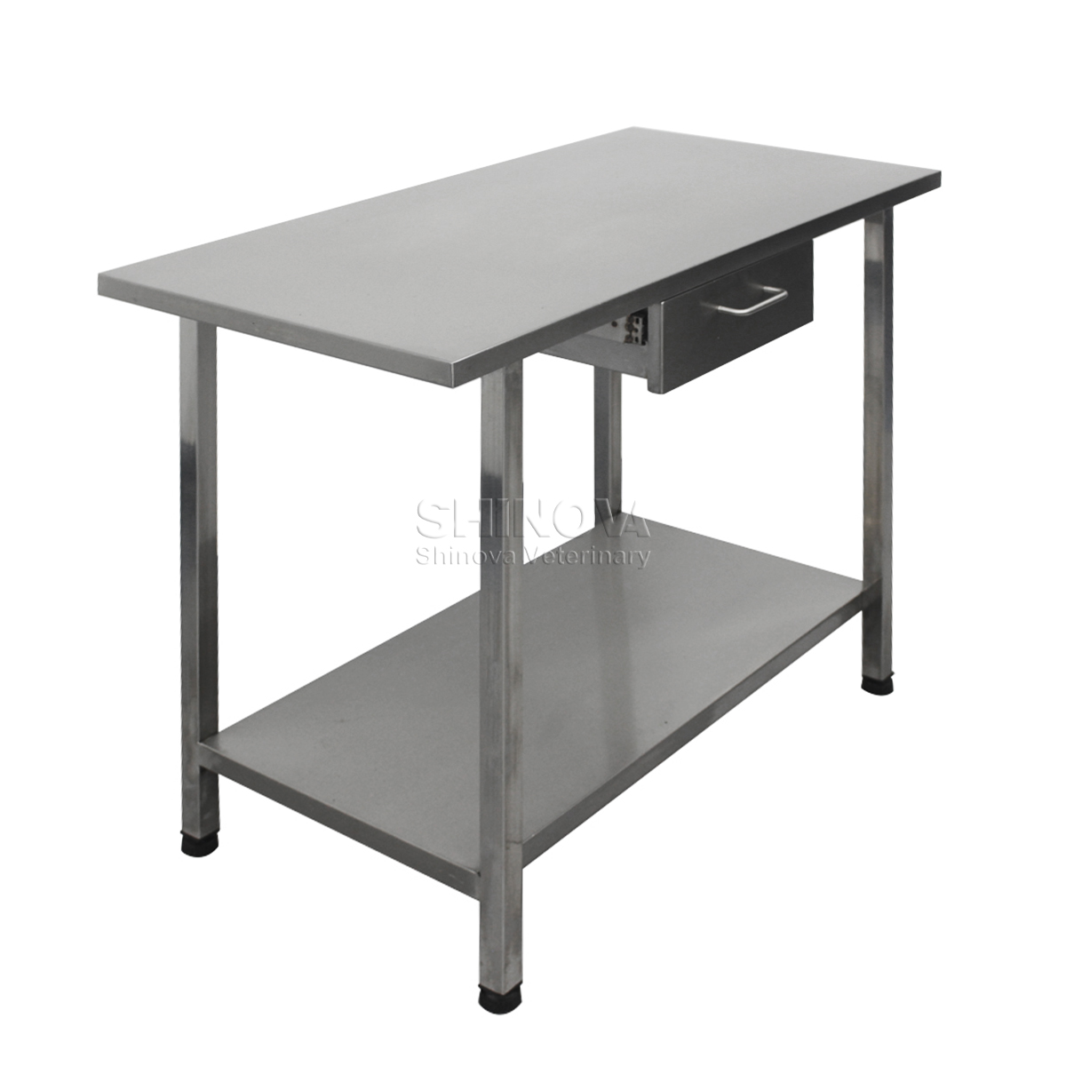 Table de traitement en acier inoxydable avec tiroir