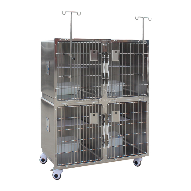Cage de chat en acier inoxydable modulaire