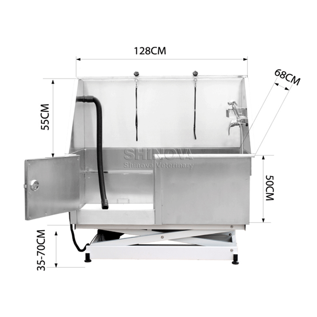 Baignoire de toilettage électrique